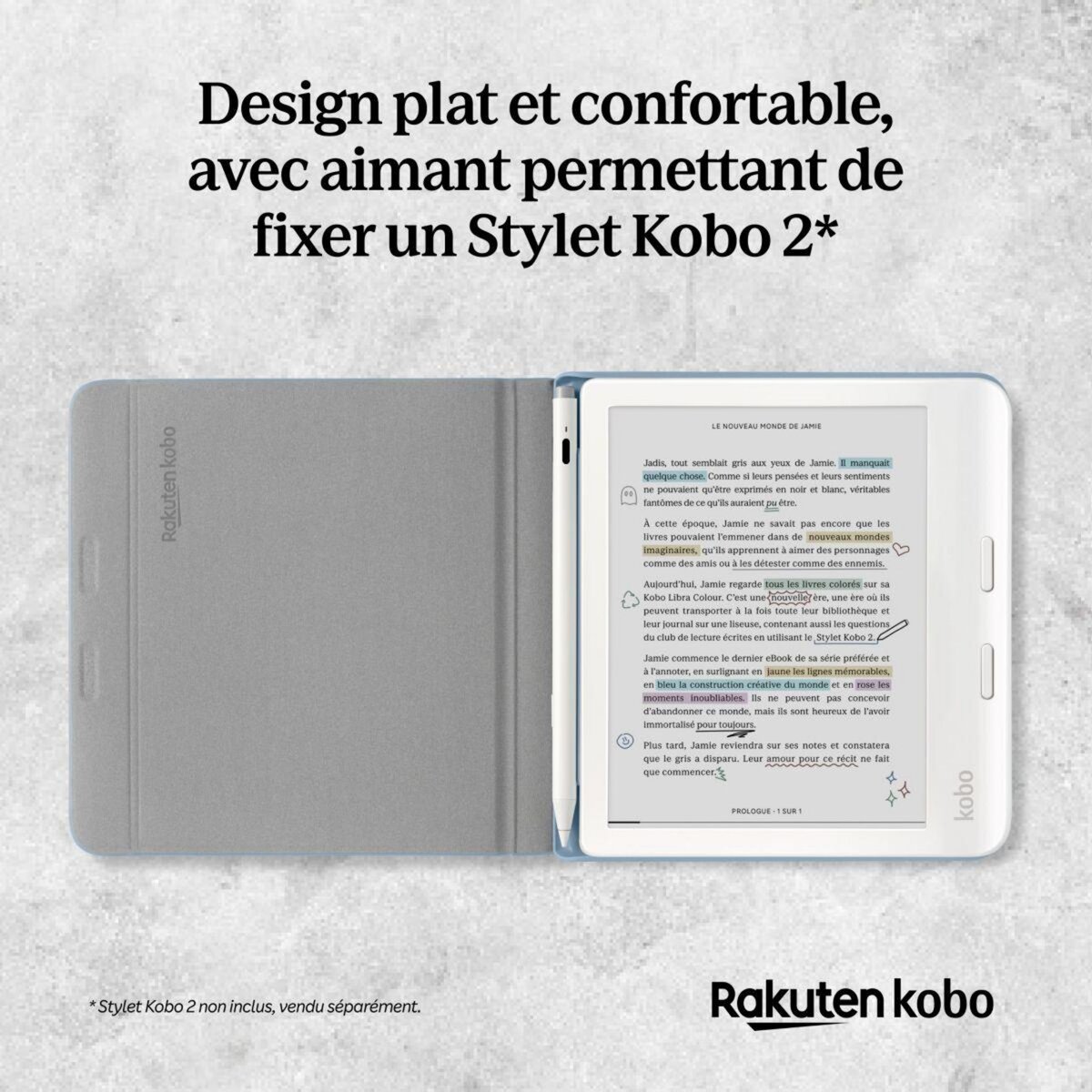 kobo Pochette Libra Cover Notebook Bleu