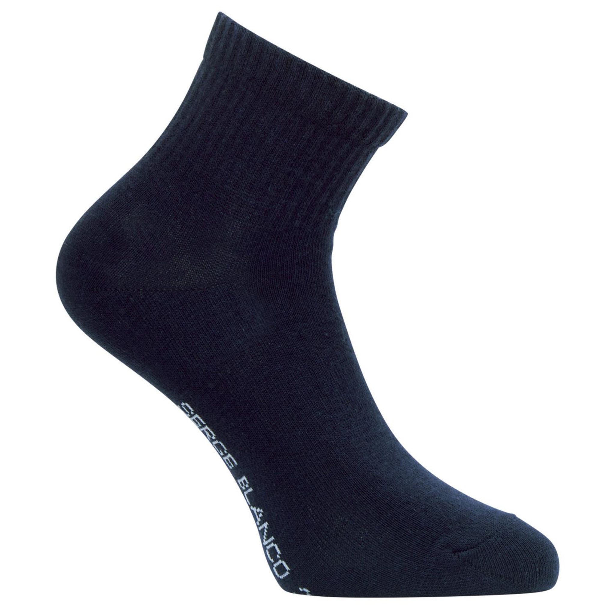 Voir la diapositive 4 : SERGE BLANCO Lot de 6 paires de chaussettes quarter en coton peigné Serge Blanco