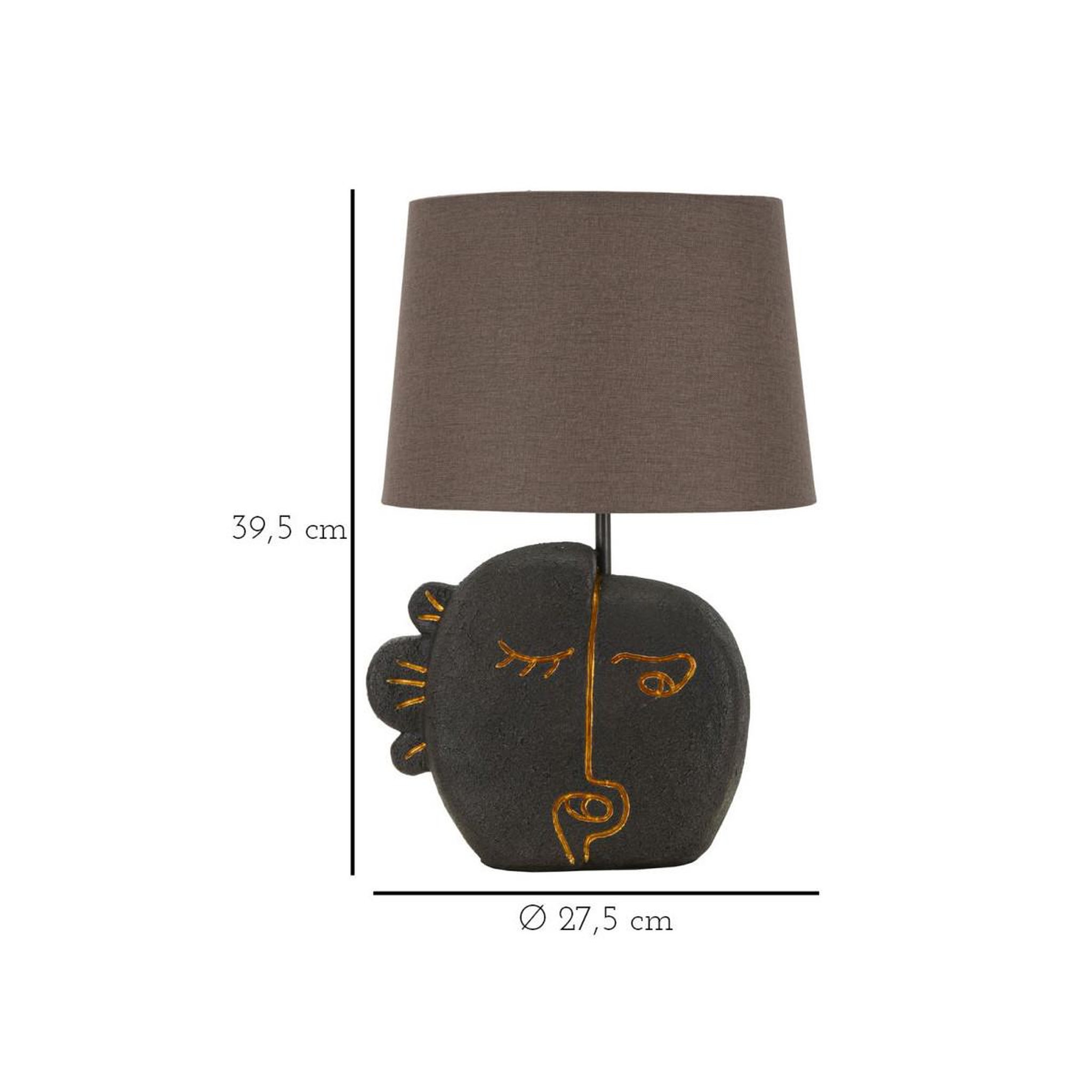 Voir la diapositive 6 : Paris Prix Lampe à poser en résine  tribal  39cm marron