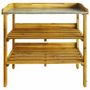 Voir la diapositive 4 : VIDAXL Banc a jardiniere avec 2 etageres Bois massif d'acacia et zinc