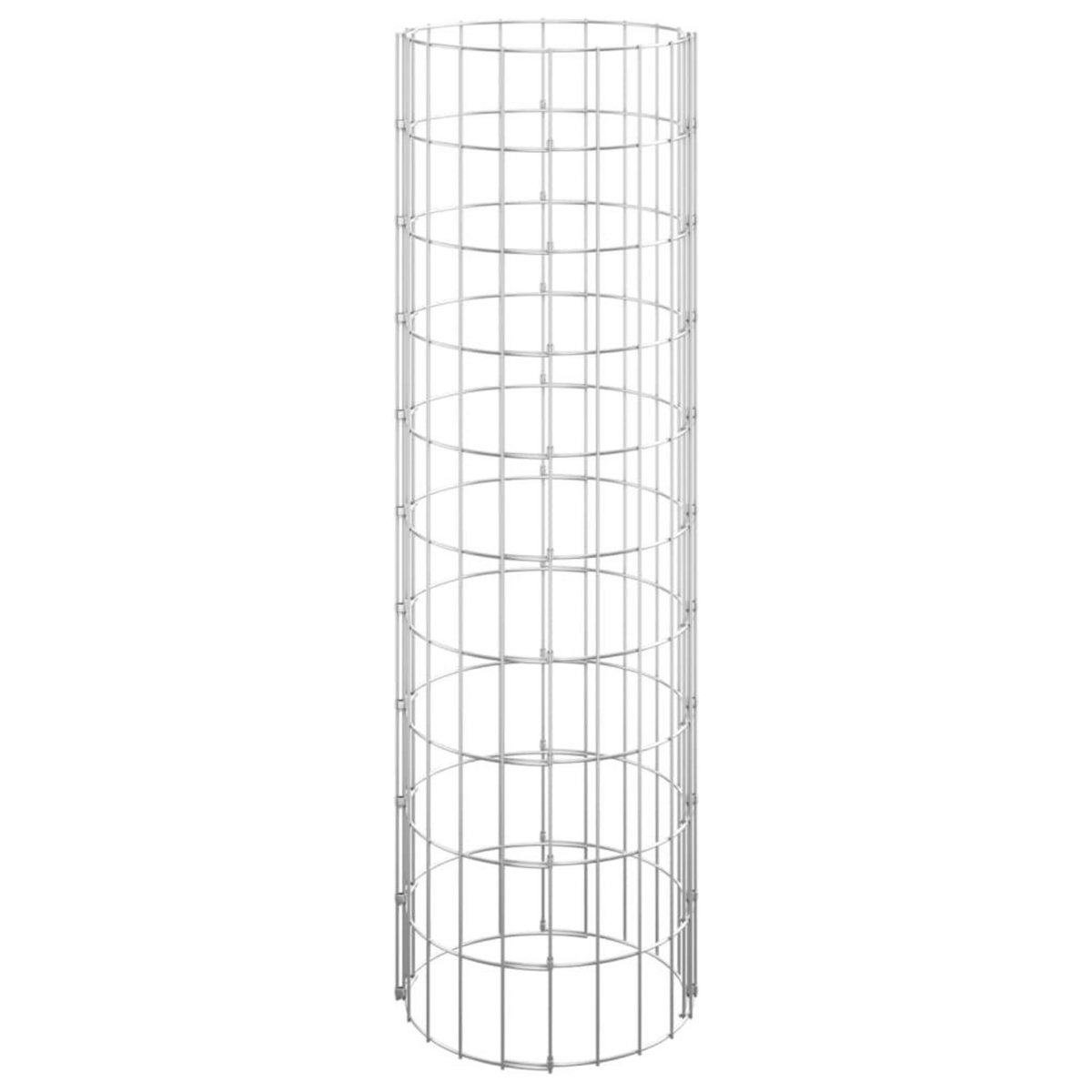 VIDAXL Lit sureleve a gabion circulaire 3pcs Acier galvanise Ø30x100cm