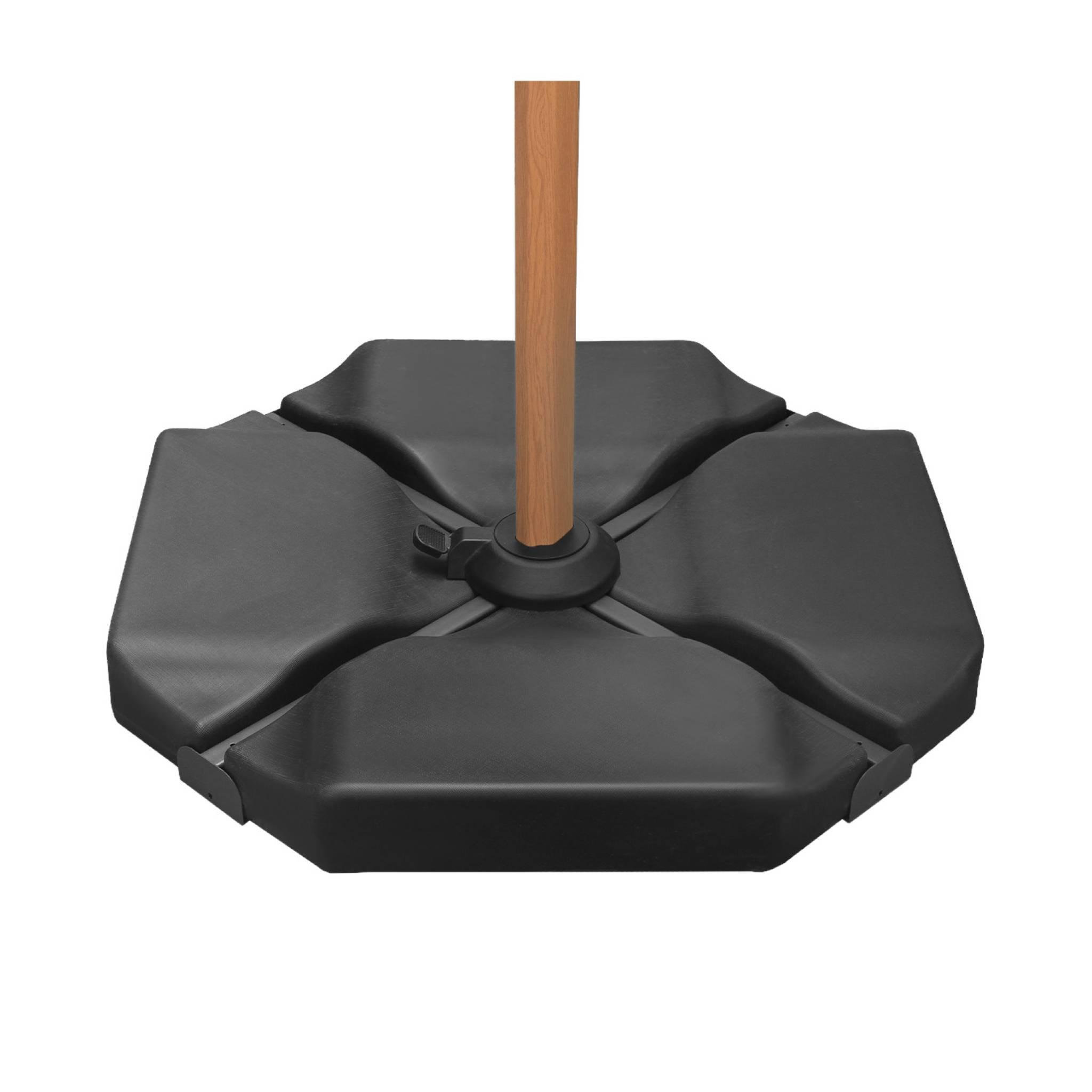 Voir la diapositive 2 : SWEEEK Pied triangle en plastique anthracite pour parasol - Baso