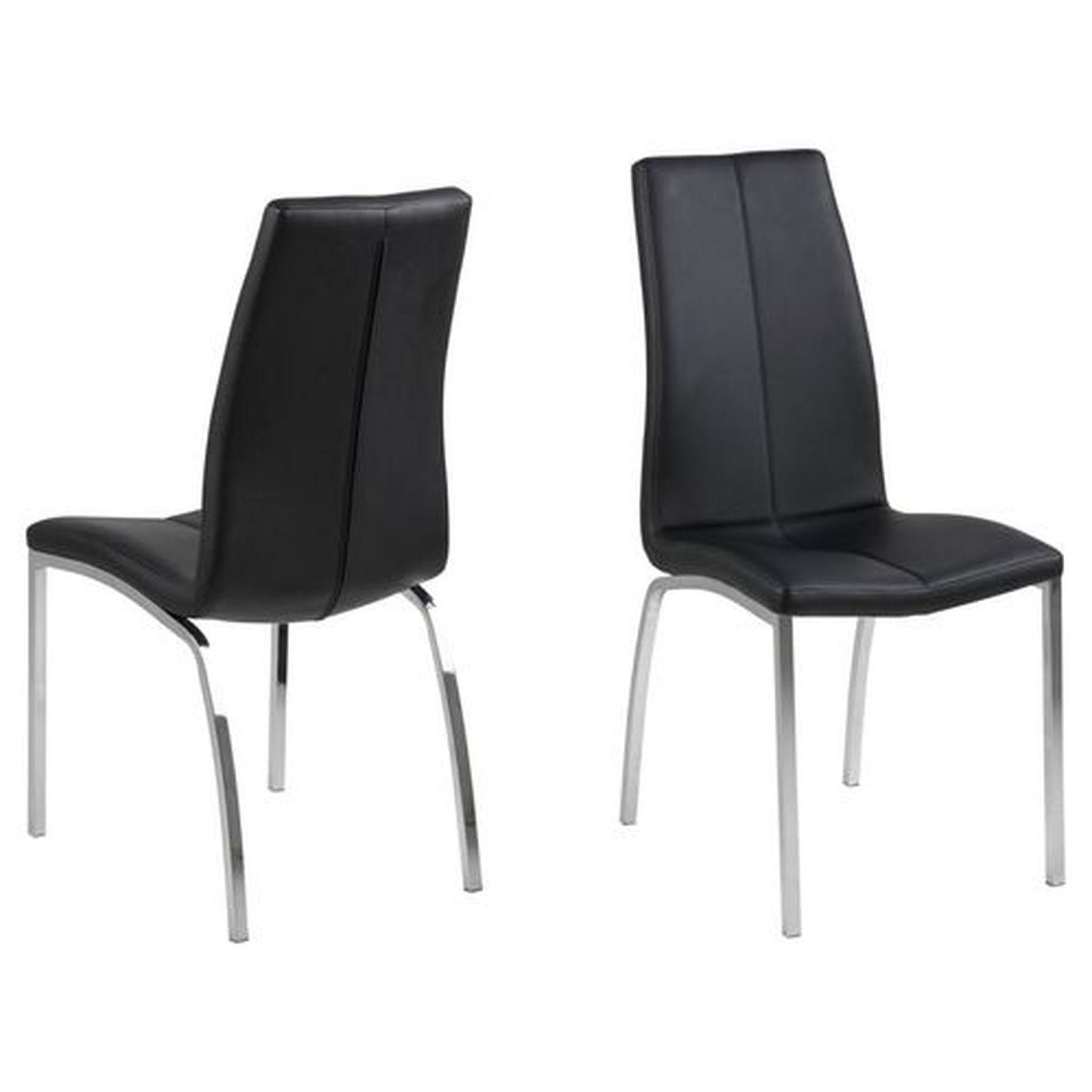 TOILINUX Lot de 4 chaises de salle à manger joya - noir