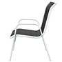 Voir la diapositive 4 : VIDAXL Chaises empilables de jardin lot de 2 Acier et textilene Noir