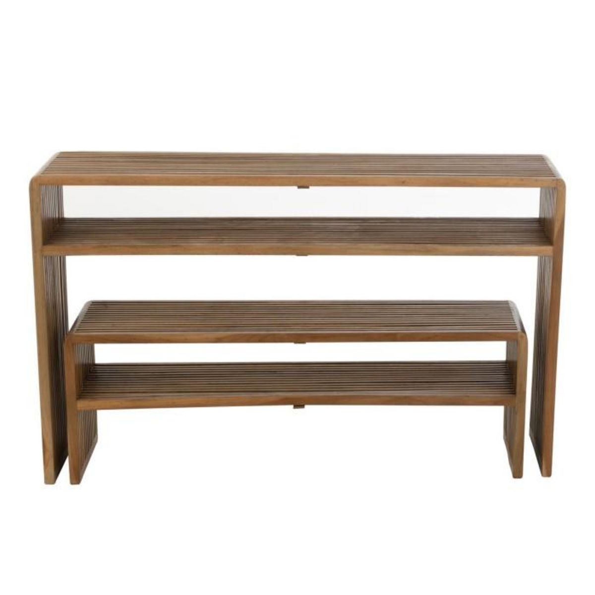 Paris Prix Lot de 2 Consoles en Bois  Teck  130cm Naturel