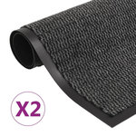 VIDAXL Paillassons rectangulaires 2 pcs 40 x 60 cm Anthracite