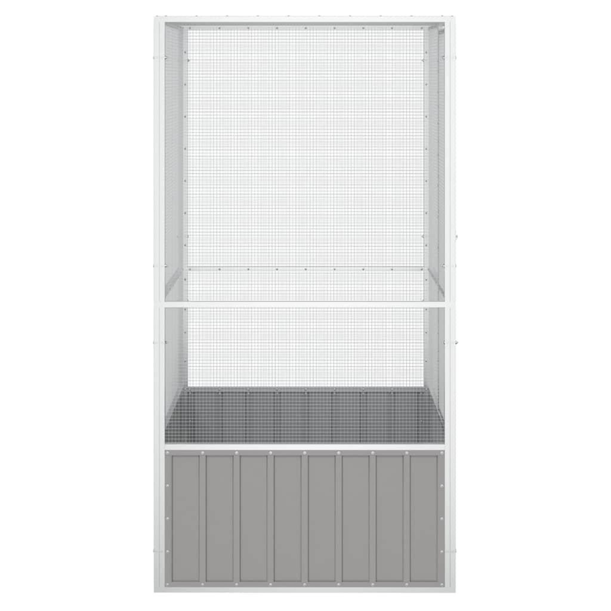 Voir la diapositive 4 : VIDAXL Cage a oiseaux Gris 111x107x211,5 cm Acier galvanise