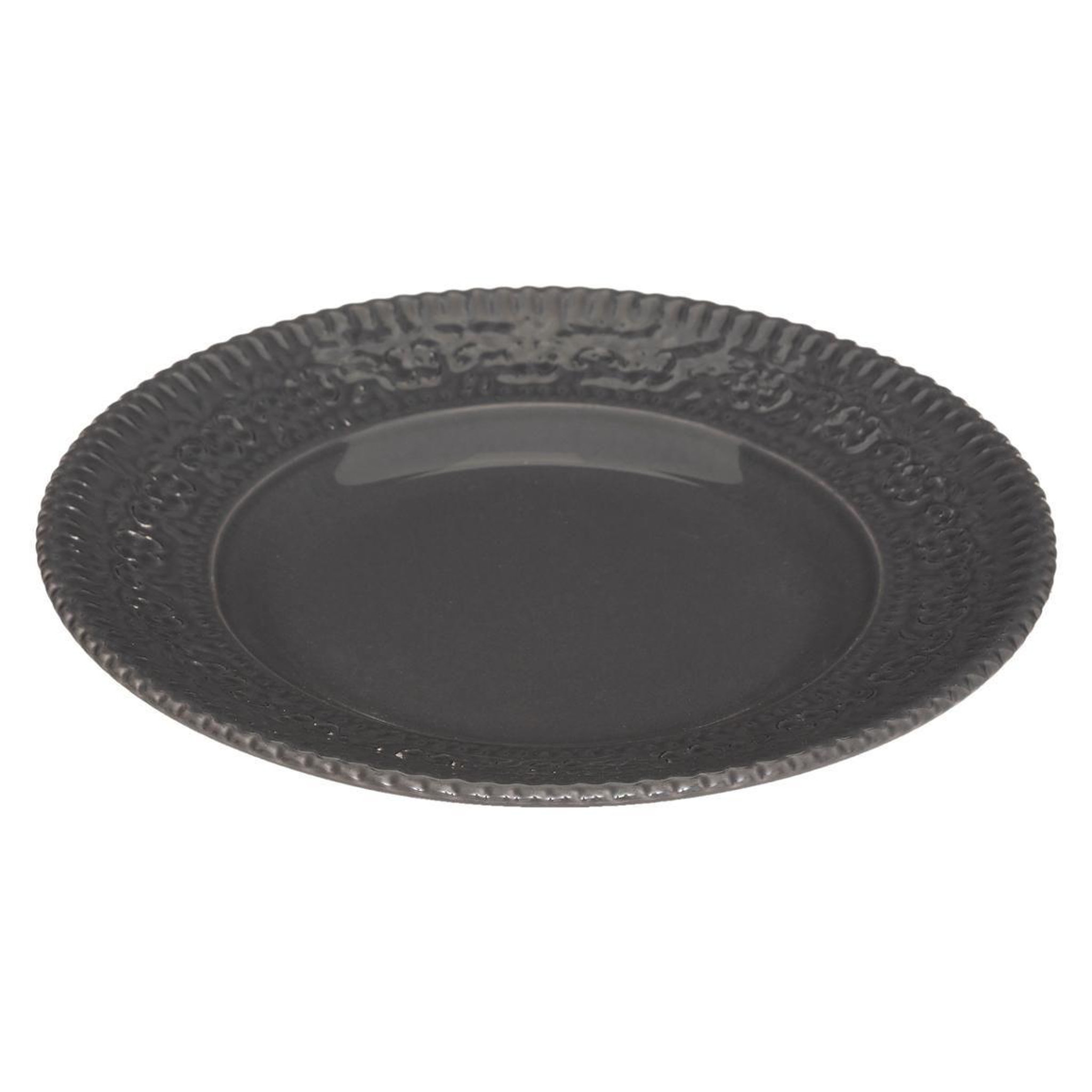 Voir la diapositive 2 : SECRET DE GOURMET Lot de 6 assiettes à dessert  gypsy  22cm gris
