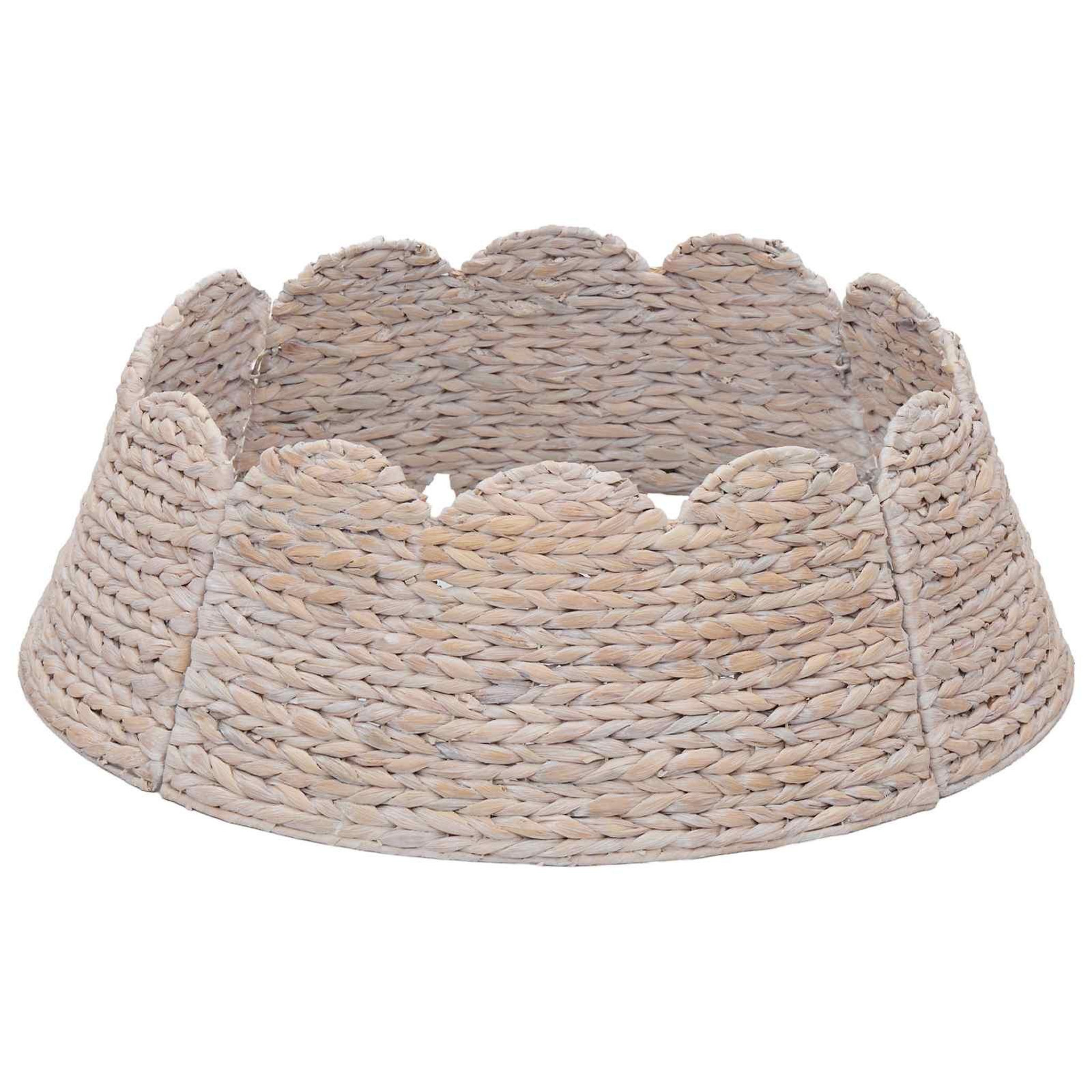 VIDAXL Collier de sapin de Noël Rond Blanc Diam. 90 x 28 cm