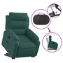 Voir la diapositive 5 : VIDAXL Fauteuil inclinable vert fonce tissu