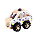 BB&CO Voiture de police en bois blanc
