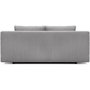 Voir la diapositive 6 : MARKET24 Banquette convertible 3 places MIKA - Velours côtelé gris clair - Coffre de rangement - L 192 x H 84 x P 93 cm