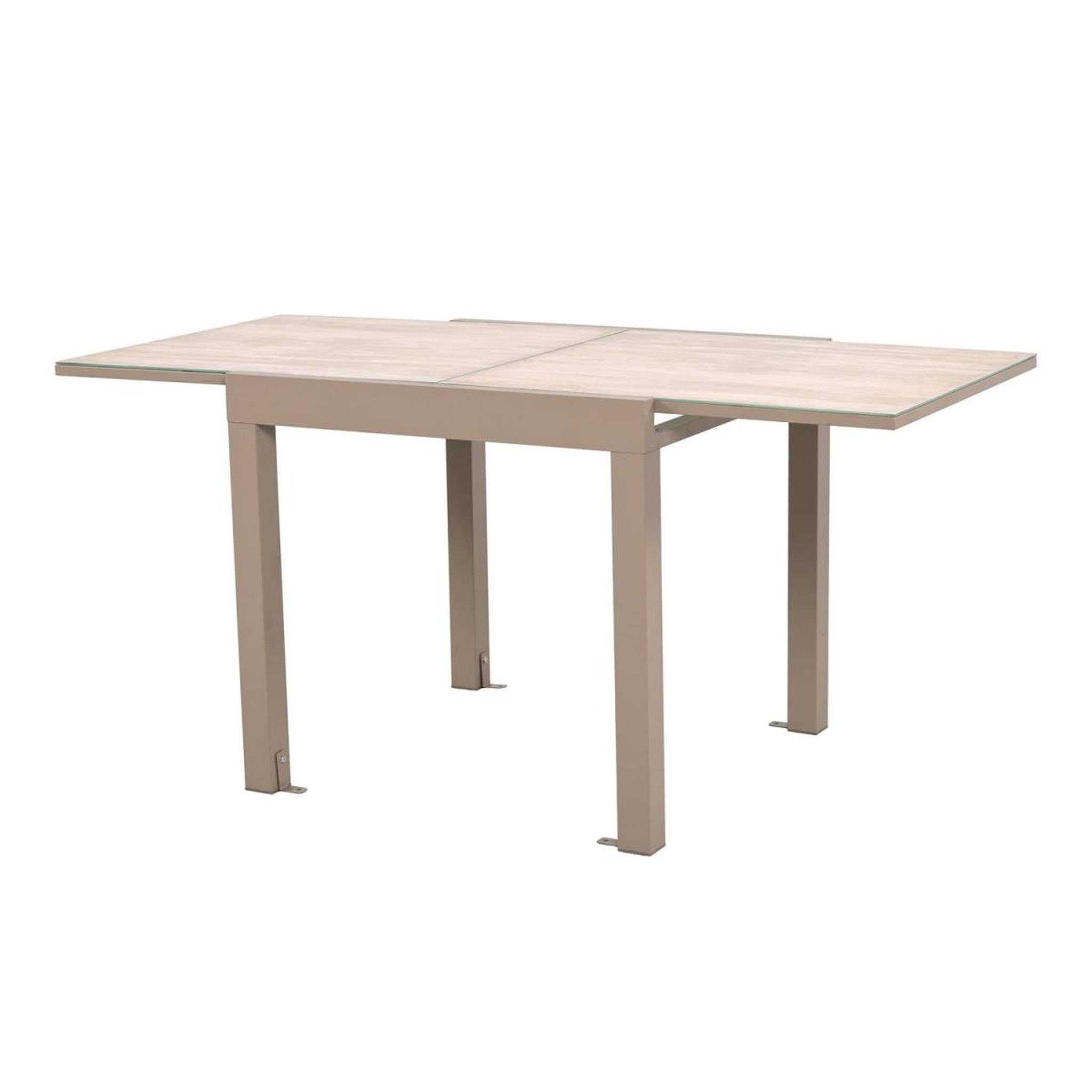 Voir la diapositive 3 : The Home Deco Factory Table de Jardin Extensible  Ornela  80-160cm Naturel