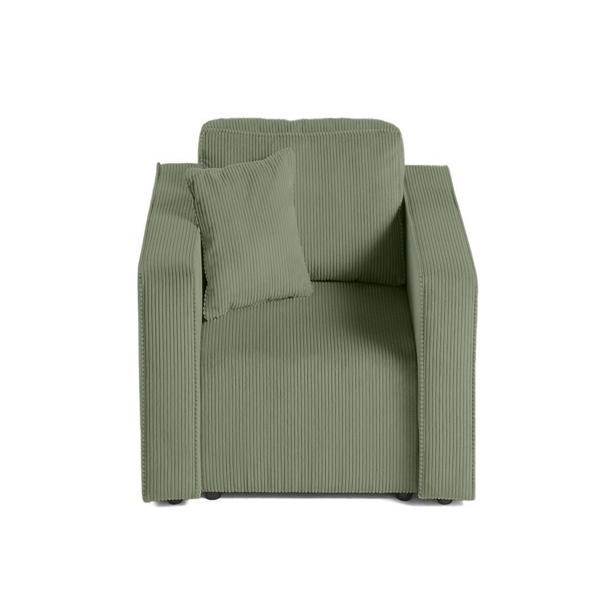 Voir la diapositive 5 : BEST MOBILIER Topaze - fauteuil - en velours côtelé