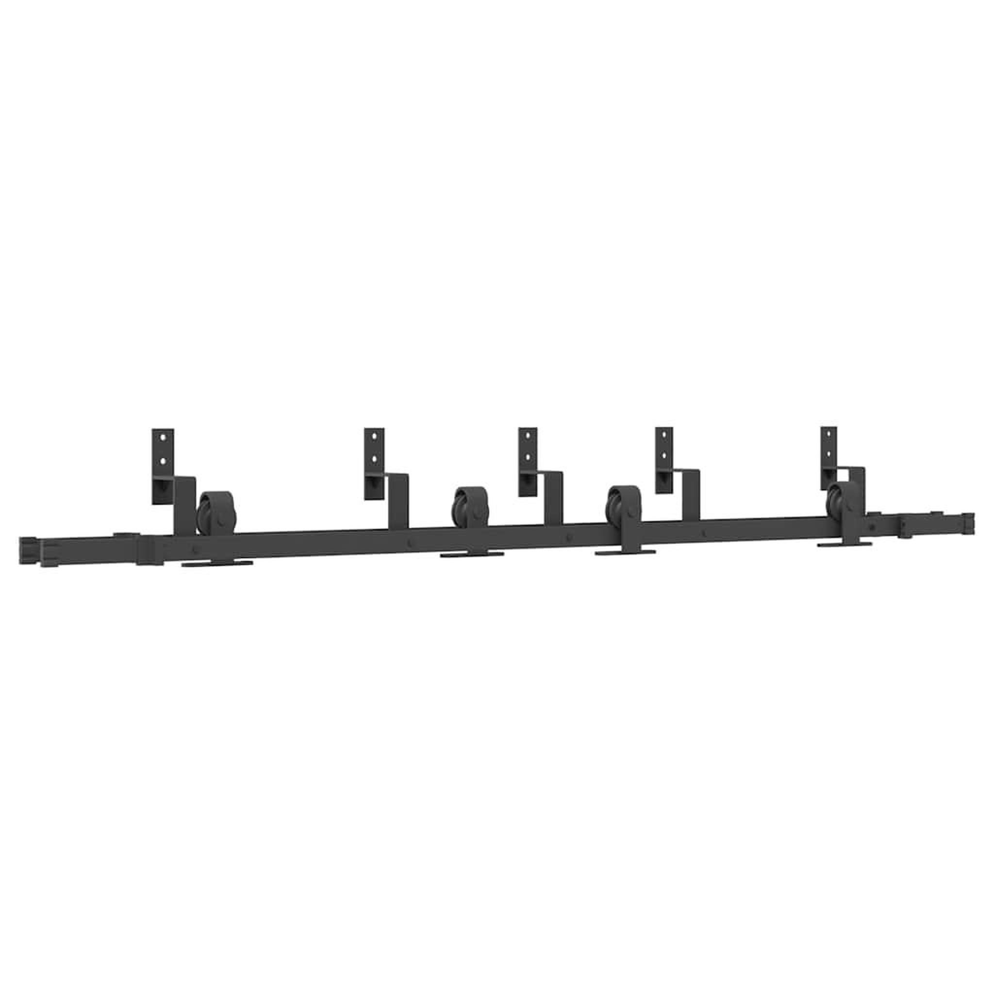 Voir la diapositive 2 : VIDAXL Kit de quincaillerie de porte coulissante 200 cm Acier Noir
