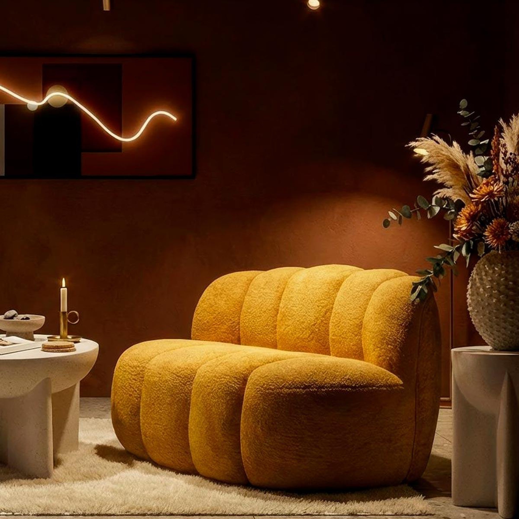 Voir la diapositive 6 : Paris Prix Canapé design 2 places 'ball  145cm jaune