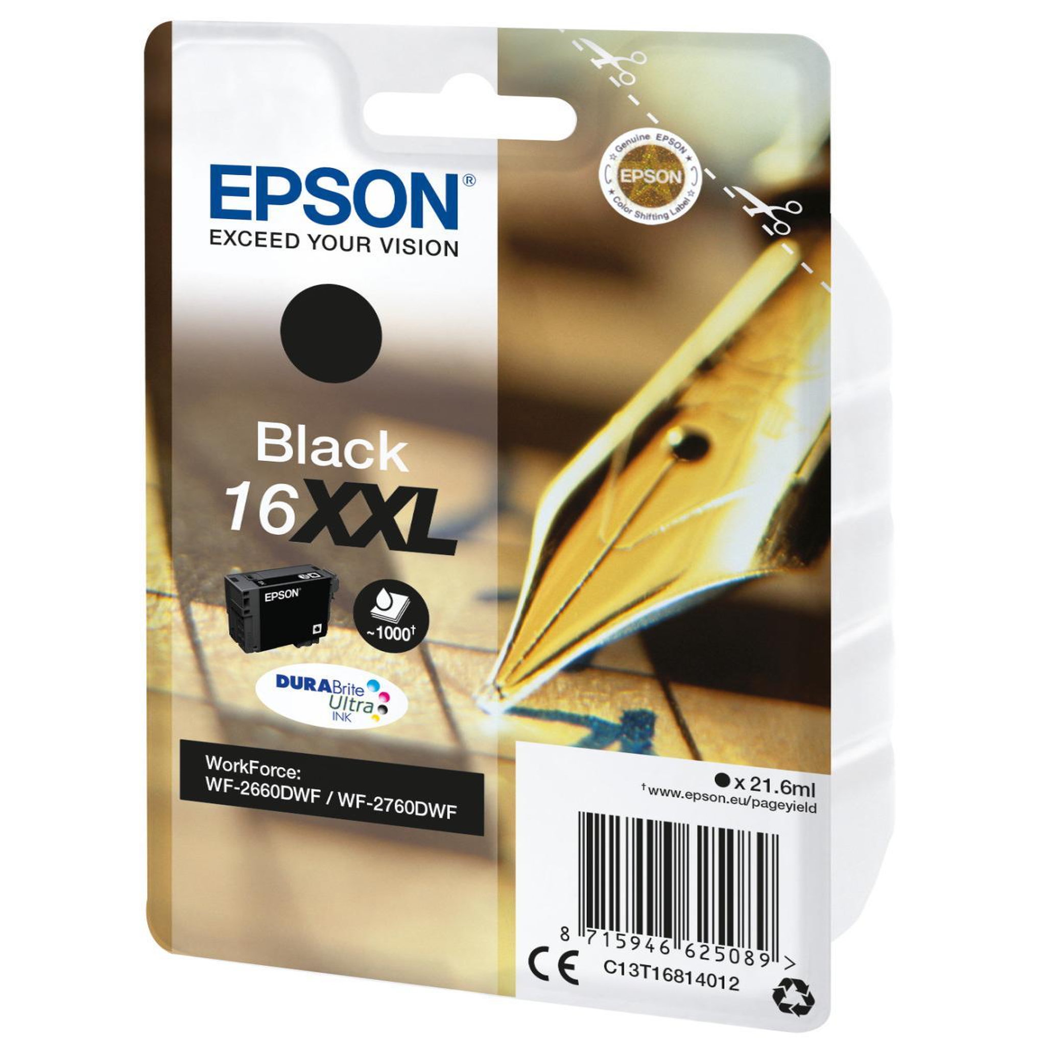 Voir la diapositive 3 : Epson Epson c13t16814022 cartouche d'encre 1 pièce(s) original noir