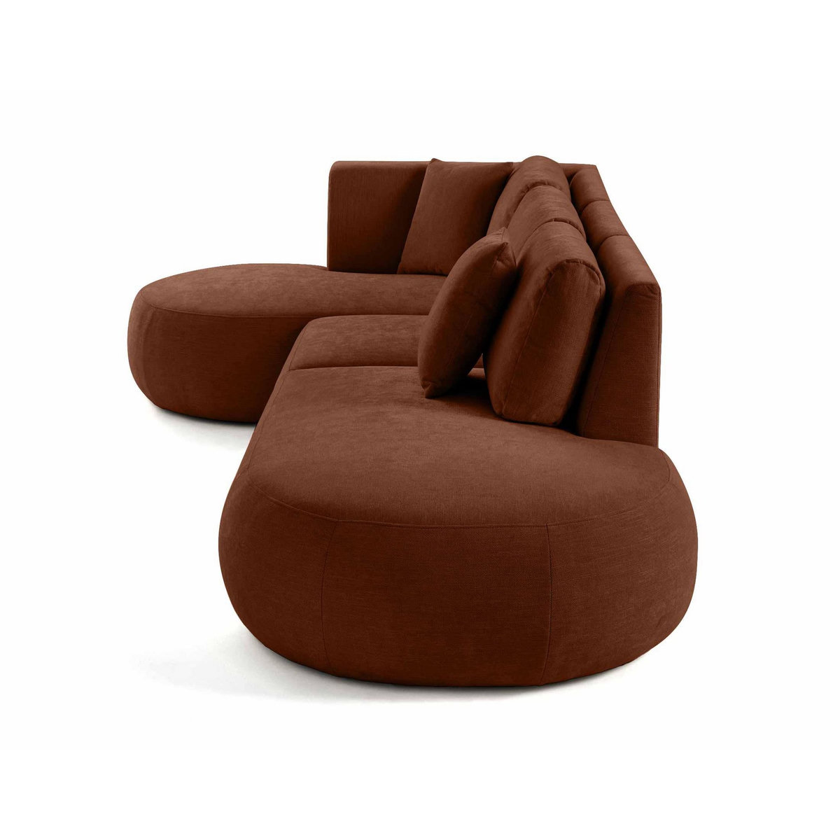 LISA DESIGN Santorini - canapé modulable d'angle gauche - 5 places - en tissu texturé