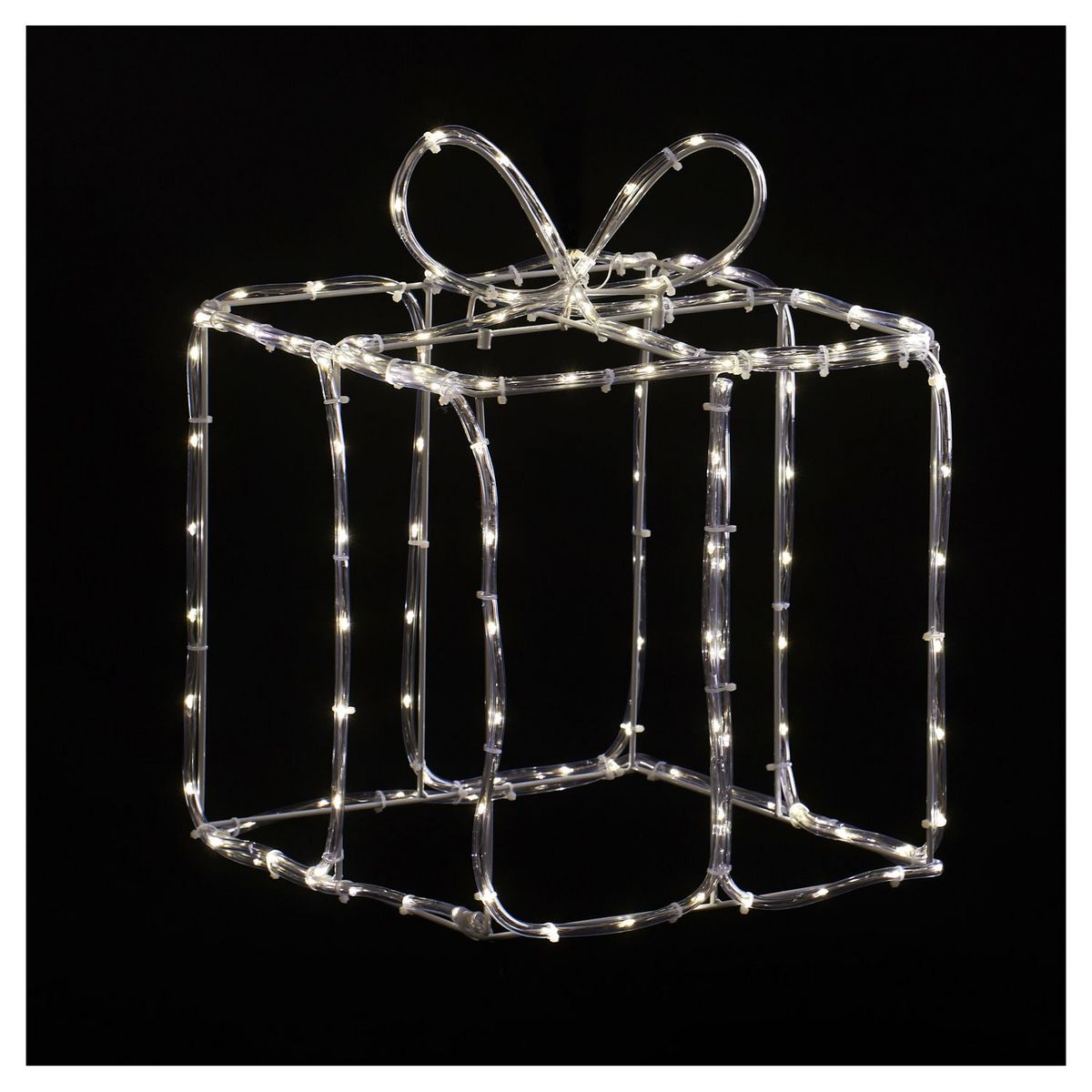 ACTUEL Cadeau lumineux extérieur tube blanc chaud 140 led 30x30cm