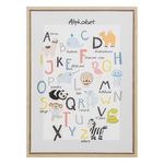 ATMOSPHERA Toile imprimée sur cadre Alphabet 30x40 cm