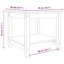 Voir la diapositive 6 : VIDAXL Table basse 50x50x45 cm Bois massif de pin