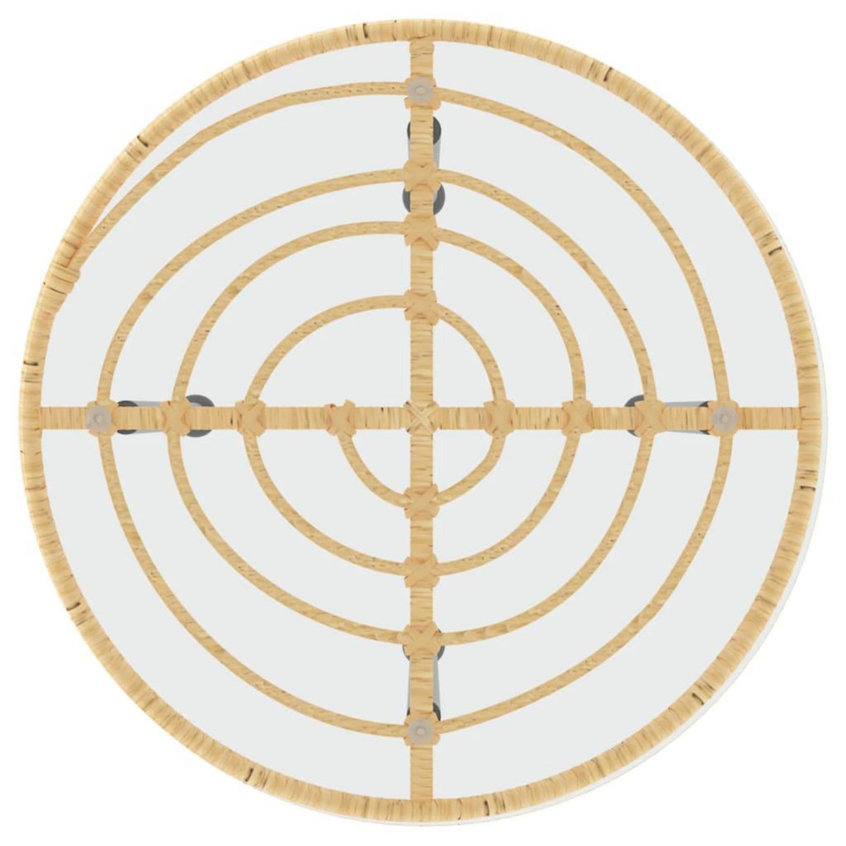 VIDAXL Table de salle a manger Ø50 cm Verre trempe et acier