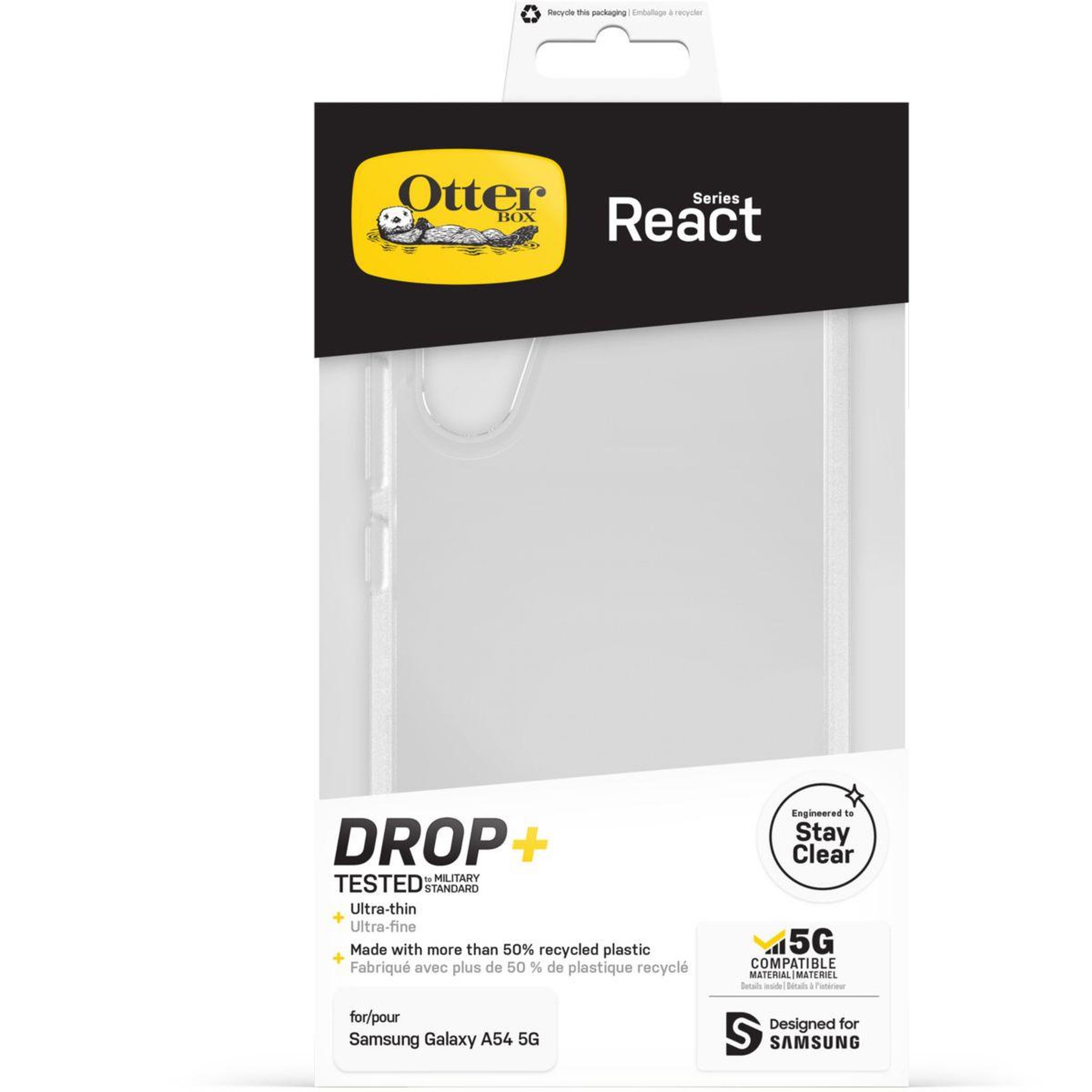 Voir la diapositive 3 : Otterbox Coque samsung a54 5g react transparent