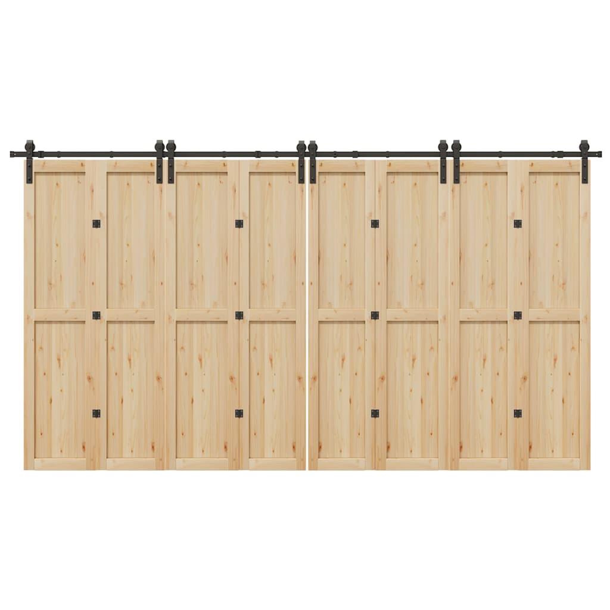 VIDAXL Kit de quincaillerie de porte coulissante 400 cm acier noir