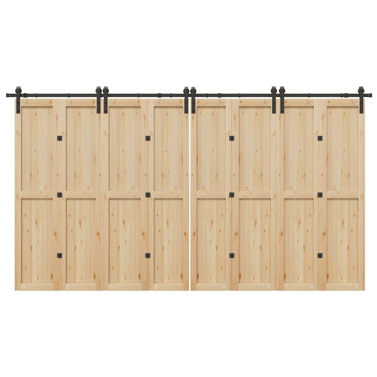 VIDAXL Kit de quincaillerie de porte coulissante 400 cm acier noir