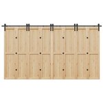 VIDAXL Kit de quincaillerie de porte coulissante 400 cm acier noir