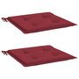 Voir la diapositive 3 : VIDAXL Coussins de chaise de jardin lot de 2 rouge bordeaux 40x40x3 cm