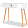 Voir la diapositive 2 : VIDAXL Table console Bois de pin massif 80 x 30 x 72 cm Blanc