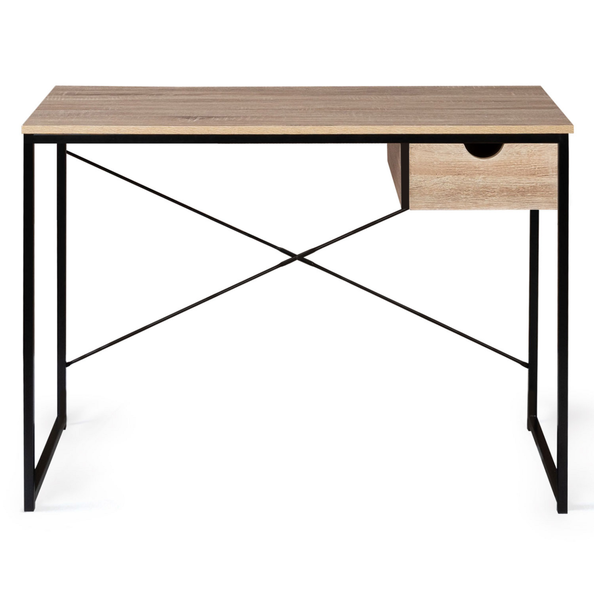 ID MARKET Bureau 1 tiroir latéral DETROIT design industriel