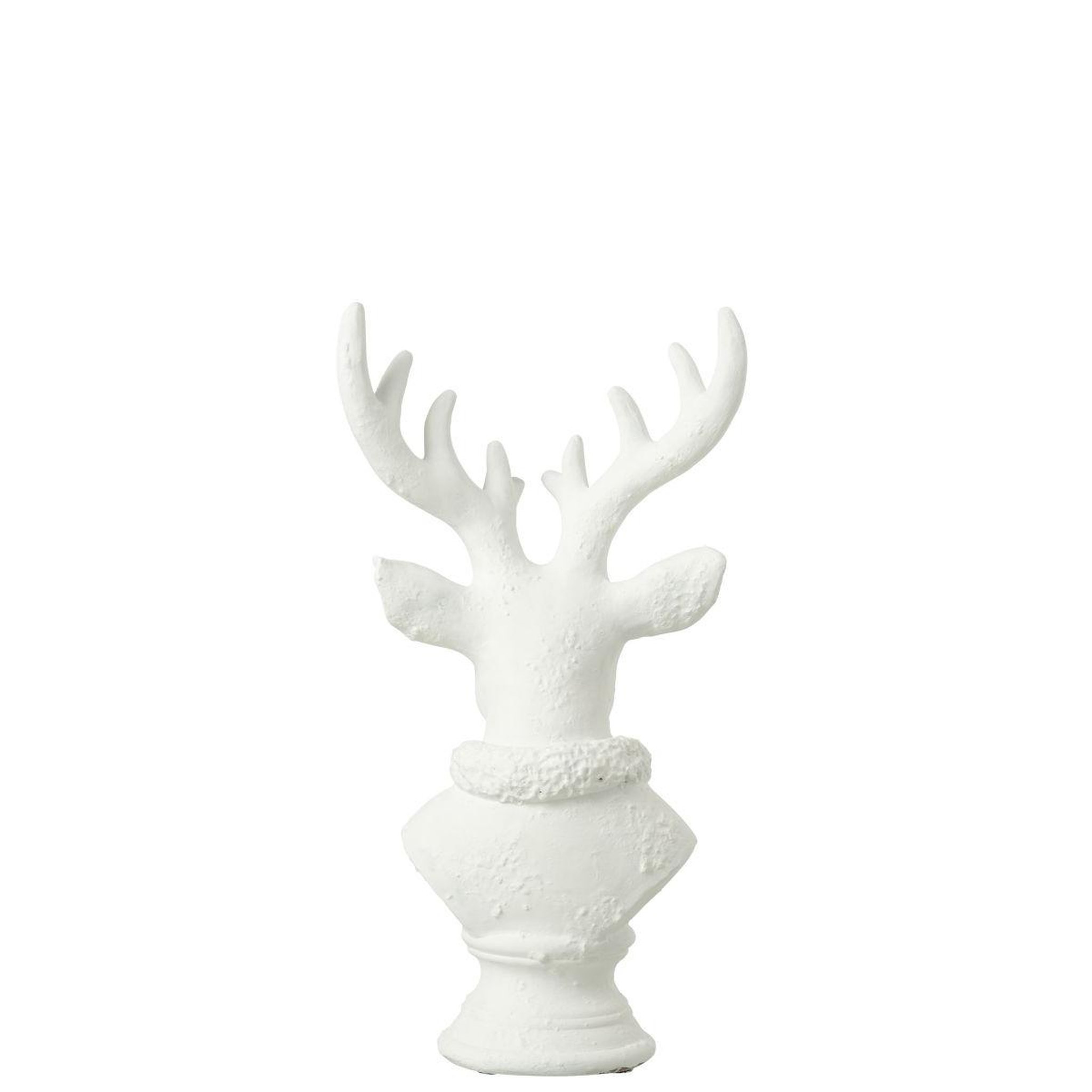 Voir la diapositive 2 : J-LINE Tête de cerf en résine  courchevel  38cm blanc