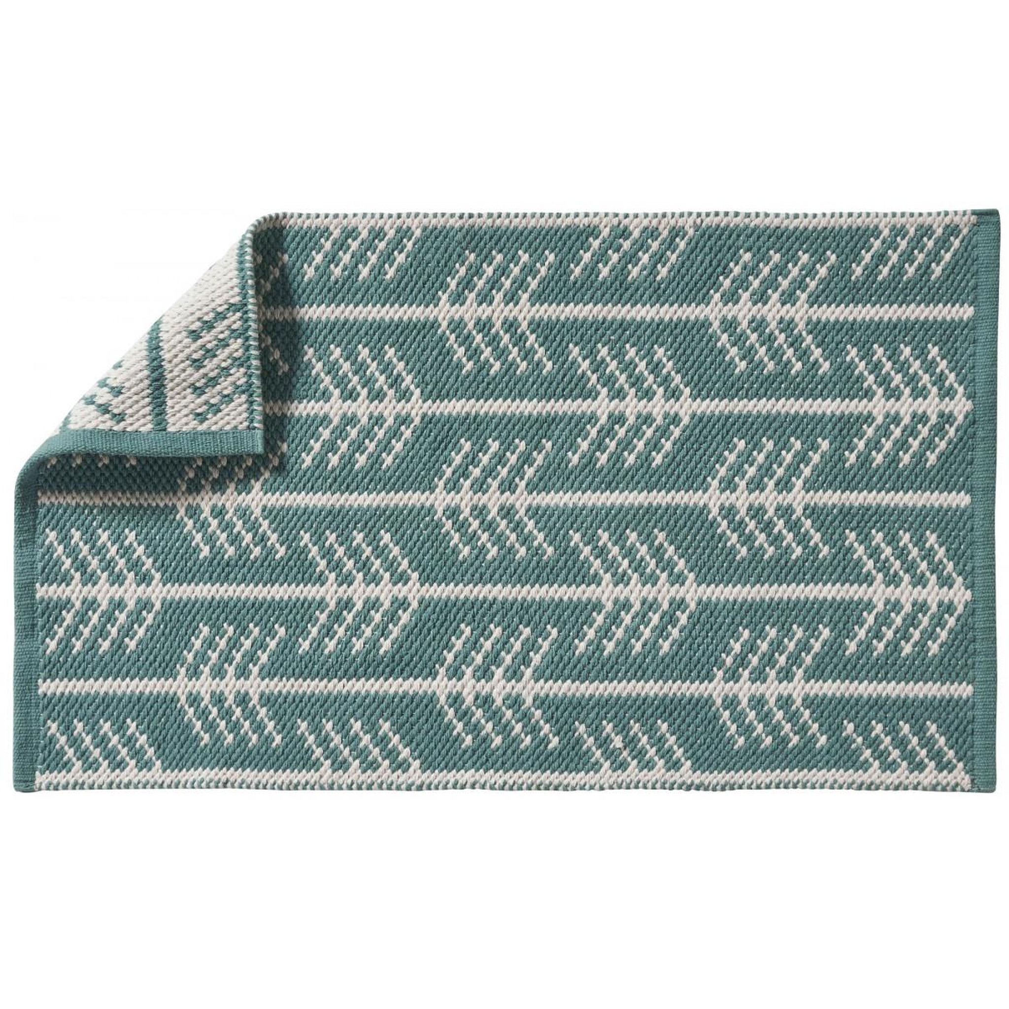 Voir la diapositive 1 : GUY LEVASSEUR Tapis de bain en coton fantaisie vert 50x80cm
