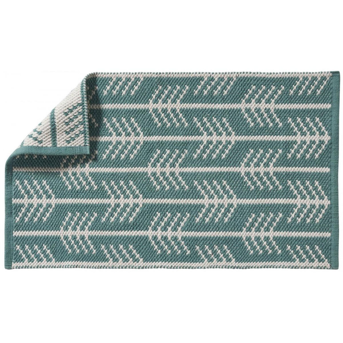 GUY LEVASSEUR Tapis de bain en coton fantaisie vert 50x80cm