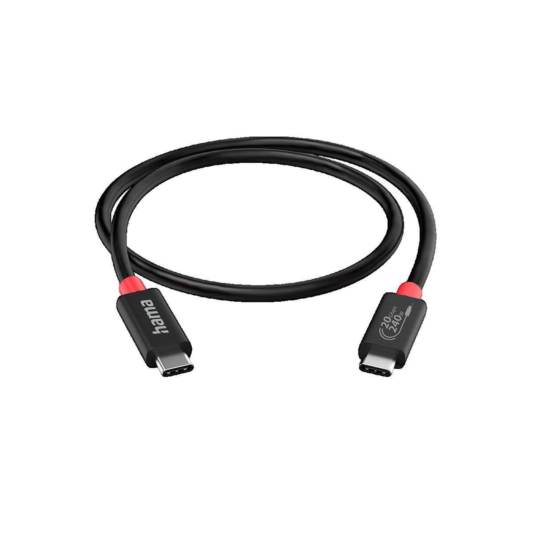 Hama Câble USB-C Hama 2 m USB4 Gen 2 E-Marker 20 Gbit/s 240 W