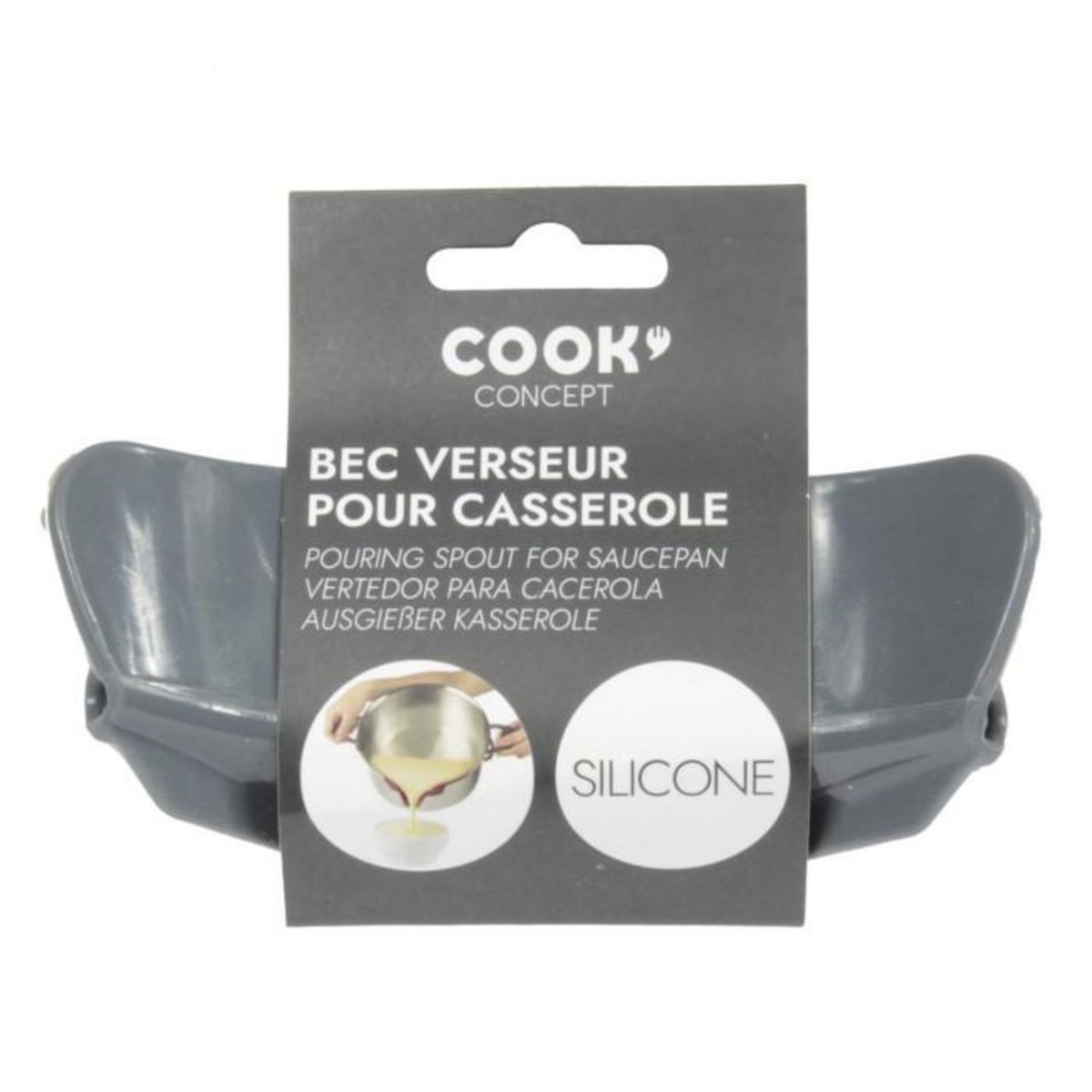 Paris Prix Bec Verseur pour Casserole  Récipient  12cm Gris