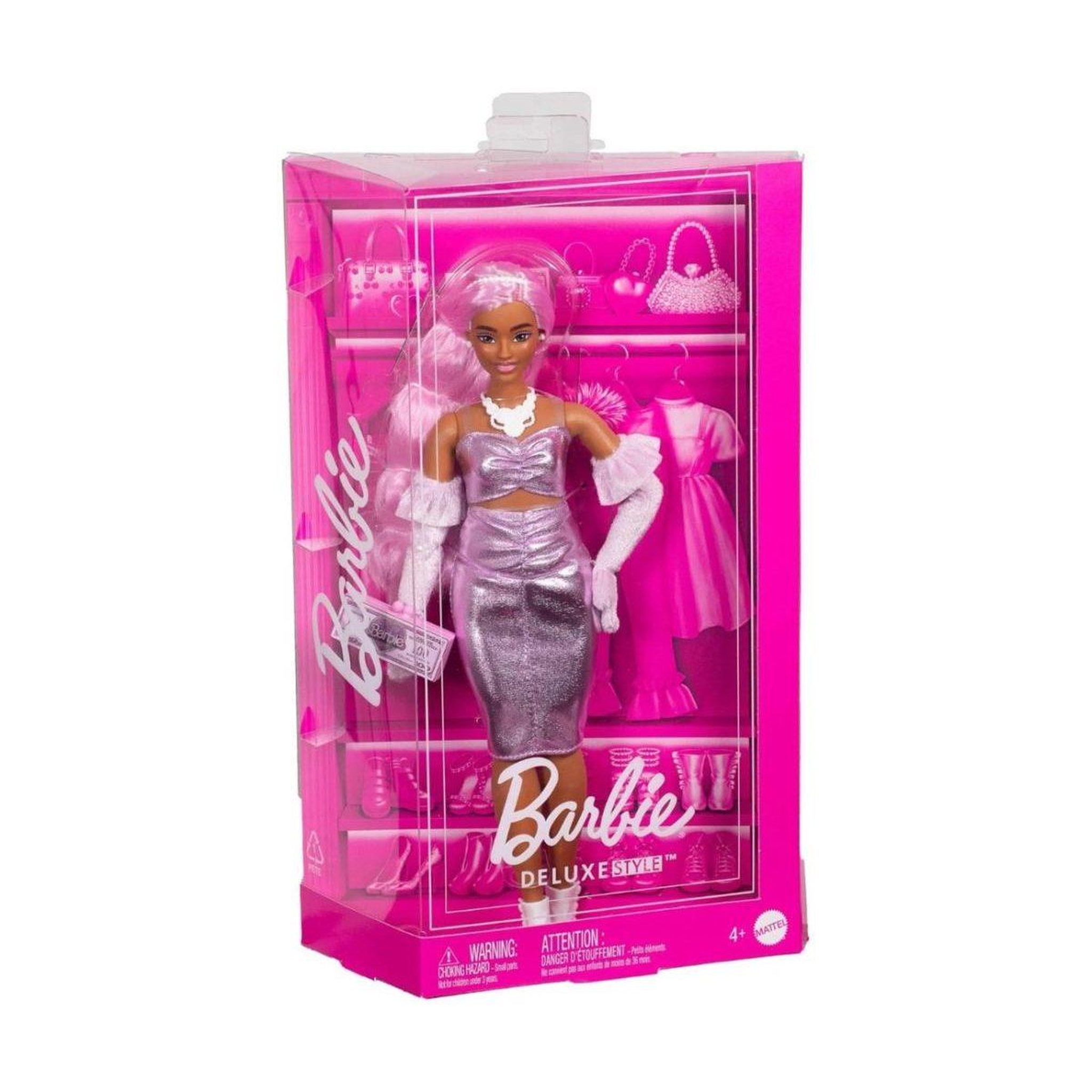 Voir la diapositive 5 : MATTEL Poupée barbie  hyv25 deluxe style - cheveux roses