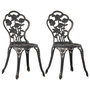Voir la diapositive 1 : VIDAXL Chaises de bistro lot de 2 Bronze Aluminium coule