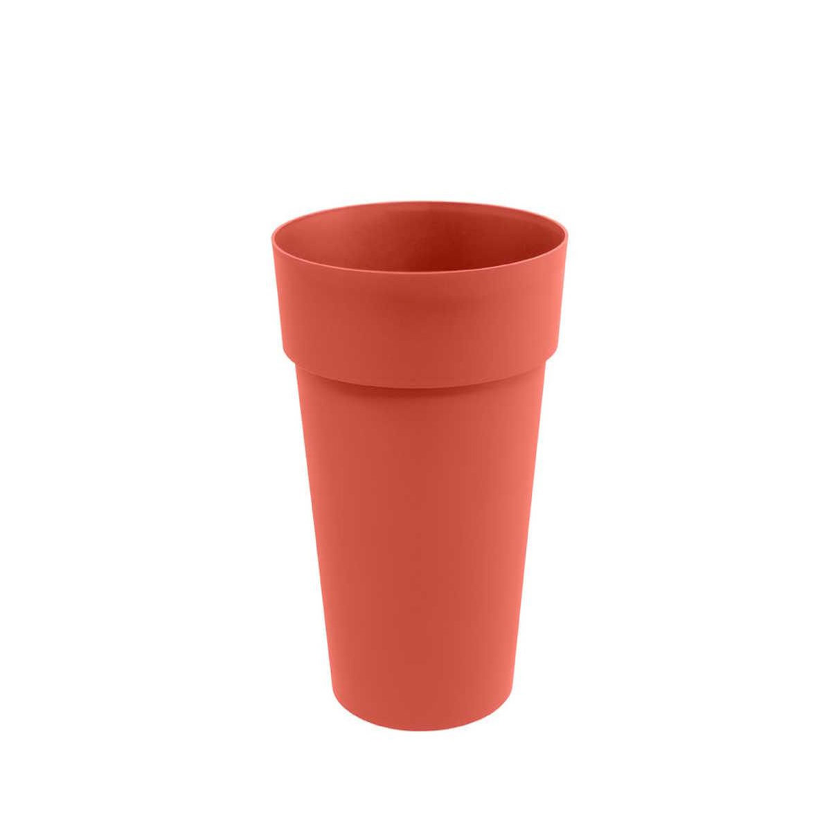 Eda Pot de fleur rond Toscane Ø 44 x H.53 cm - Orange terre battue - Eda