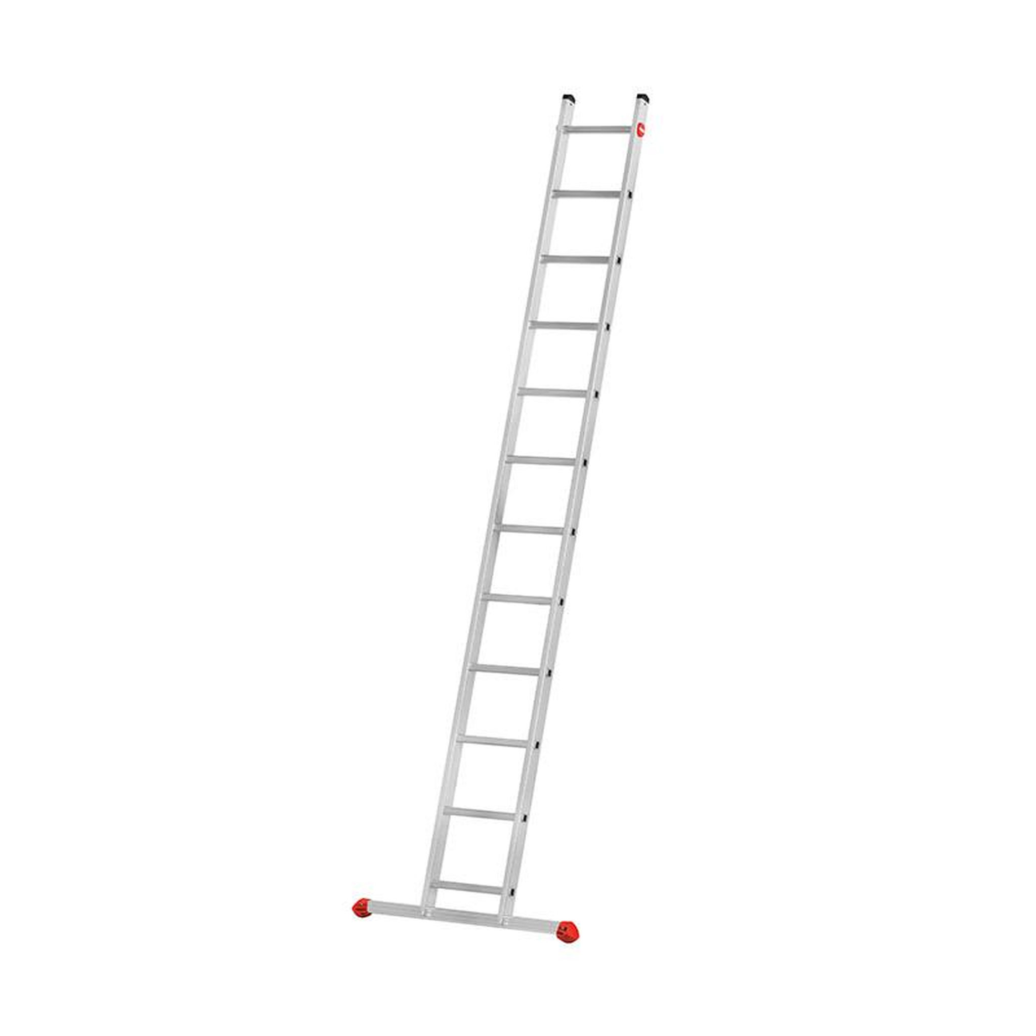 Voir la diapositive 3 : HAILO Echelle simple 12 échelons 3,4m/4,3m en alu professionnelle Hailo ProfiStep Uno