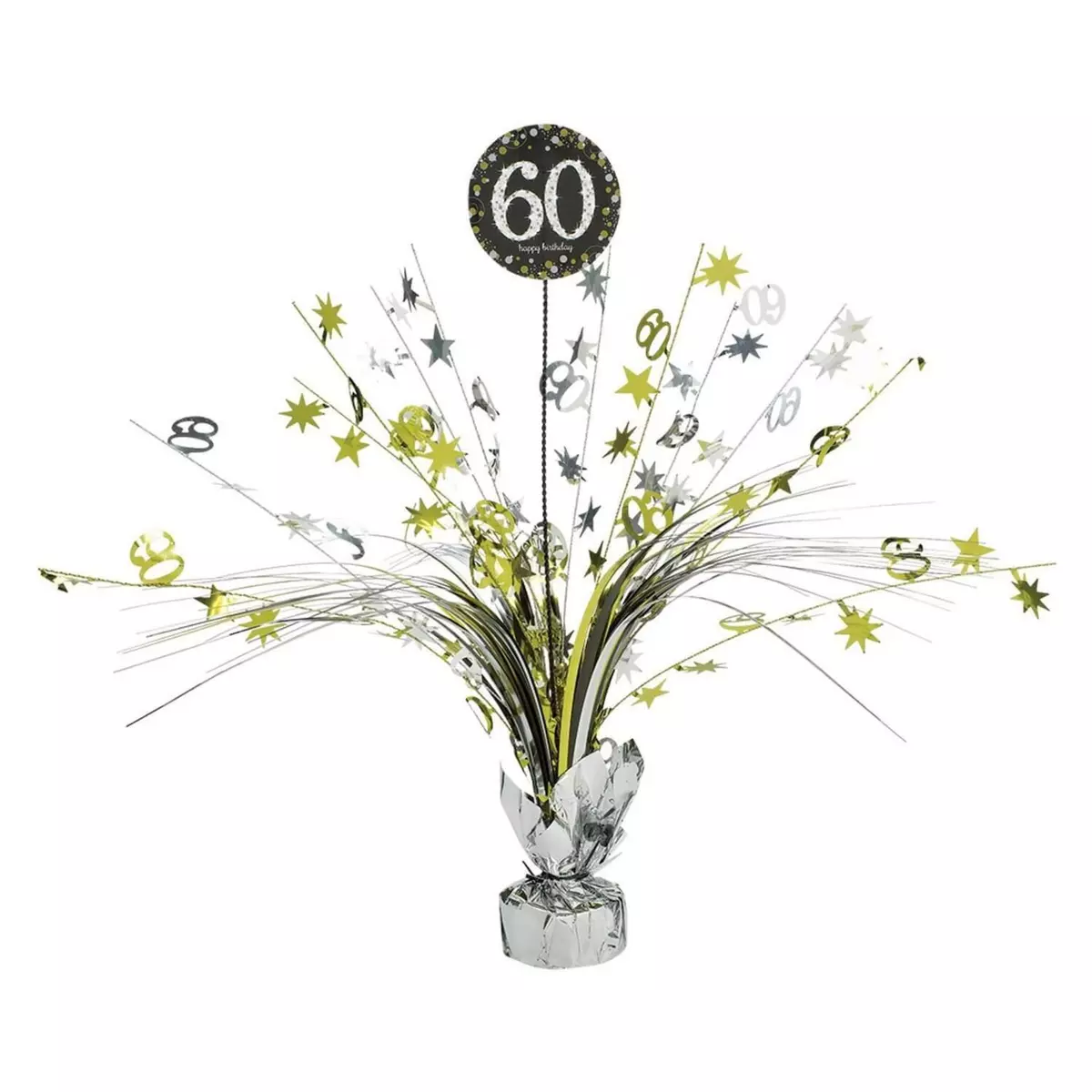  Centre de Table en papier métallisé - 60 Sparkling Celebration - Doré 45.7 cm