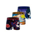 FREEGUN Lot de 3 boxers homme Naruto Classic. Coloris disponibles : Rouge