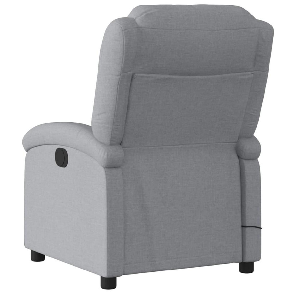 VIDAXL Fauteuil de massage inclinable electrique gris clair tissu