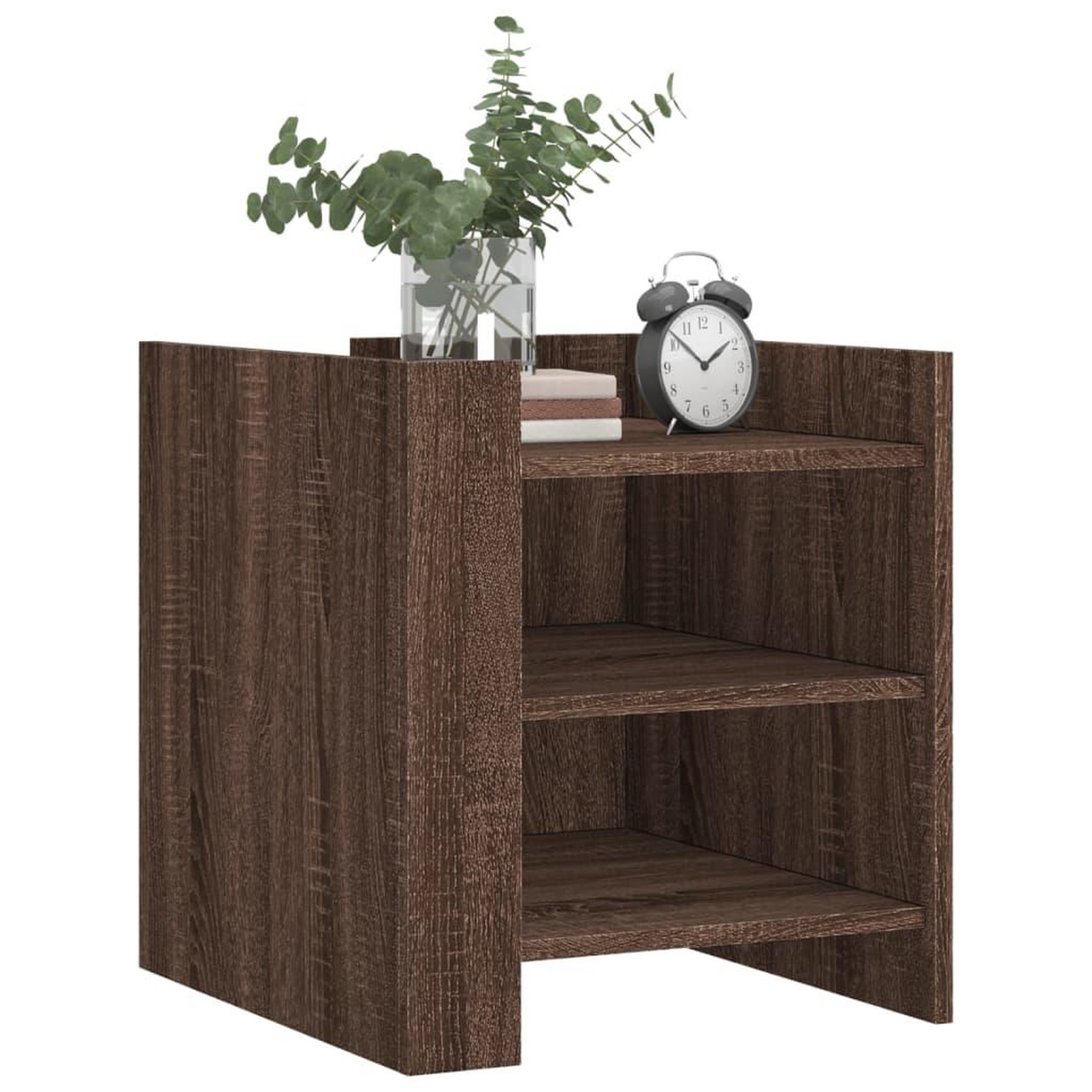 Voir la diapositive 3 : VIDAXL Table de chevet chene marron 45x50x50 cm bois d'ingenierie