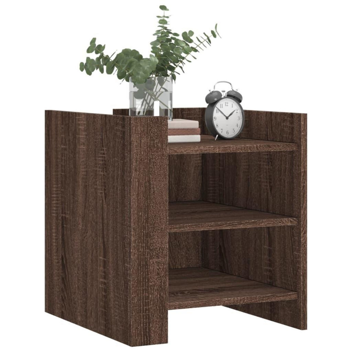 VIDAXL Table de chevet chene marron 45x50x50 cm bois d'ingenierie