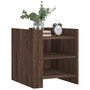 Voir la diapositive 3 : VIDAXL Table de chevet chene marron 45x50x50 cm bois d'ingenierie