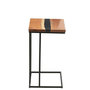Voir la diapositive 3 : Paris Prix Table d'Appoint Carrée en Bois  Douglas  55cm Naturel & Noir