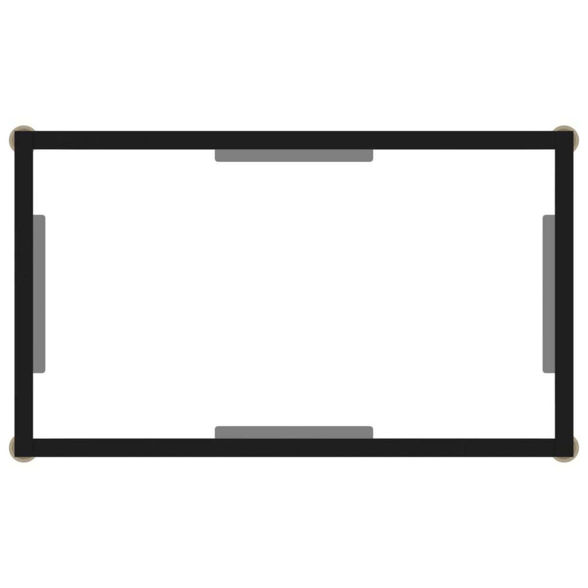 VIDAXL Table console Transparent 60x35x75 cm Verre trempe